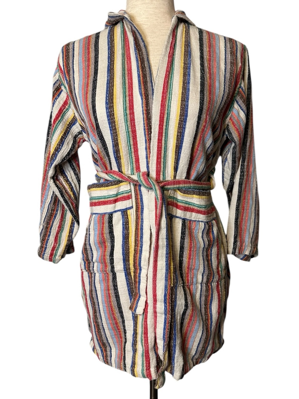 Oddbird Limited Edition Rainbow Robe Handwoven Pride Unisex Large Turkish Cotton